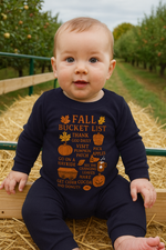 Fall Bucket List Infant Fleece Bodysuit