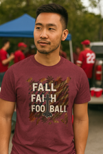 Fall Faith Forward Football & Freedom Triblend Tee