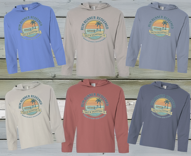 Rum-Runner Redeemed – Salt & Salvation Hooded Tee detail