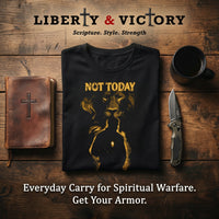 Not Today Black T-Shirt — Bold Silhouette Graphic Tee