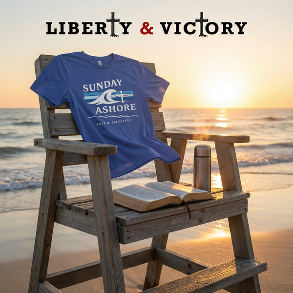 Sunday Ashore Beach Tee | Coastal Surf Faith T-Shirt