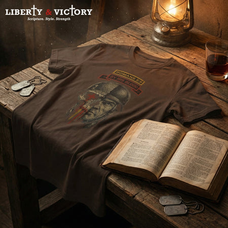 Through Him Elite Romans 5:9 Warrior T-Shirt