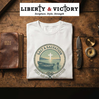 Christian Coastal Faith T-Shirt | Salt & Salvation™ Slacktide Tee | Liberty & Victory