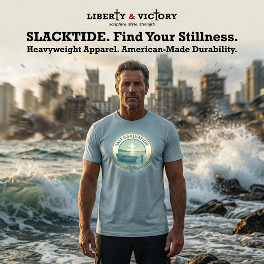Christian Coastal Faith T-Shirt | Salt & Salvation™ Slacktide Tee | Liberty & Victory