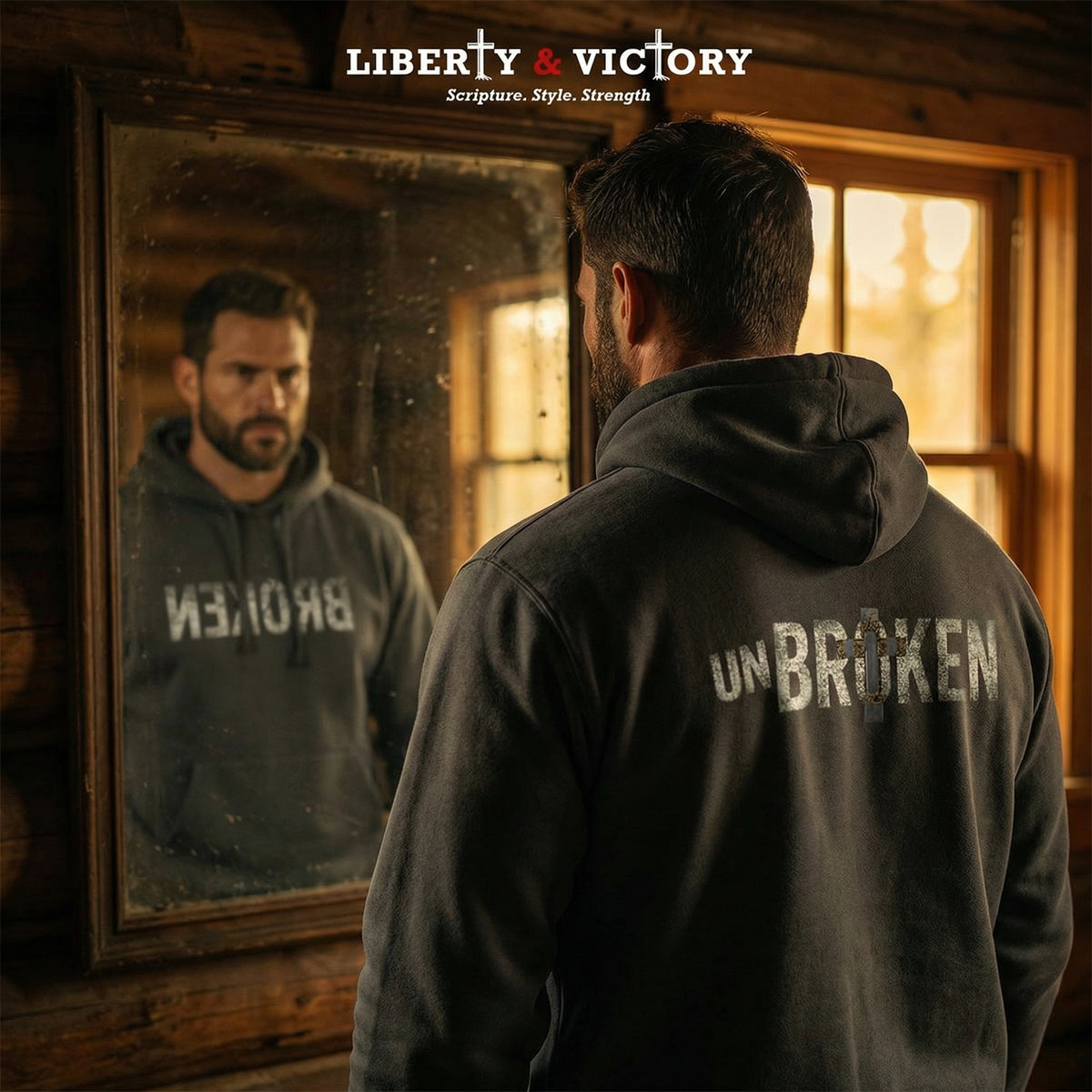 “BROKEN / UNBROKEN Elite Vintage Faith Forward Hoodie