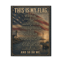 Patriotic Canvas Wall Art | This Is My Flag Coastal Lighthouse American Flag | Veteran-Owned | Liberty & Victory Co.