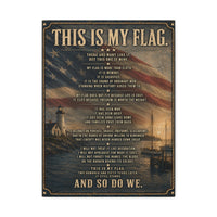 Patriotic Canvas Wall Art | This Is My Flag Coastal Lighthouse American Flag | Veteran-Owned | Liberty & Victory Co.
