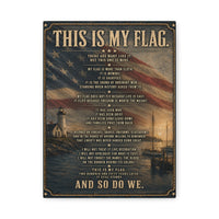Patriotic Canvas Wall Art | This Is My Flag Coastal Lighthouse American Flag | Veteran-Owned | Liberty & Victory Co.