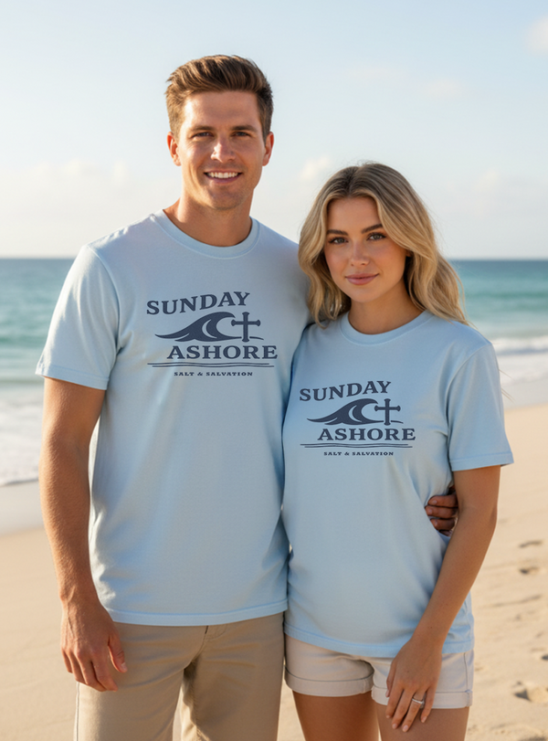 Sunday Ashore T-Shirt — Salt & Salvation Coastal Tee