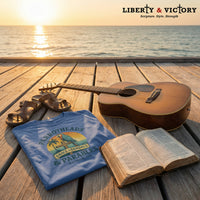 Christian Coastal Faith T-Shirt | Parrotheads, Grace in Sandals & Parables | Liberty & Victory