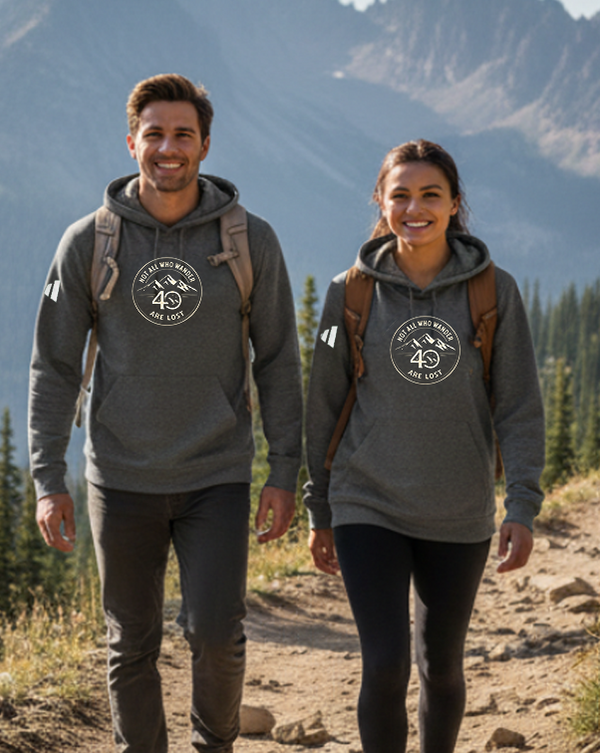 Adidas Hoodie | Not All Who Wander Are Lost | Wilderness Mountain Fleece | Liberty & Victory