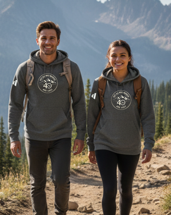 Adidas Hoodie | Not All Who Wander Are Lost | Wilderness Mountain Fleece | Liberty & Victory