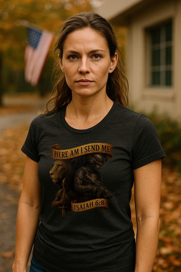 Send Me The Warrior's Call to Duty Shirt | Christian Women's Faith Tee