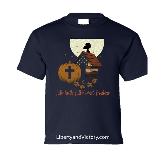 Great Pumkin-Fall Faith Freedom Premium Youth Tee