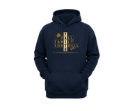 Faith & Sport | Fall Family Football — Hoodie | Faith Runs Through It-Notre Dame Edition | Game Day Faith Hoodie | Veteran-Owned Small Business | Liberty & Victory Co.