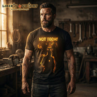 Not Today Black T-Shirt — Bold Silhouette Graphic Tee
