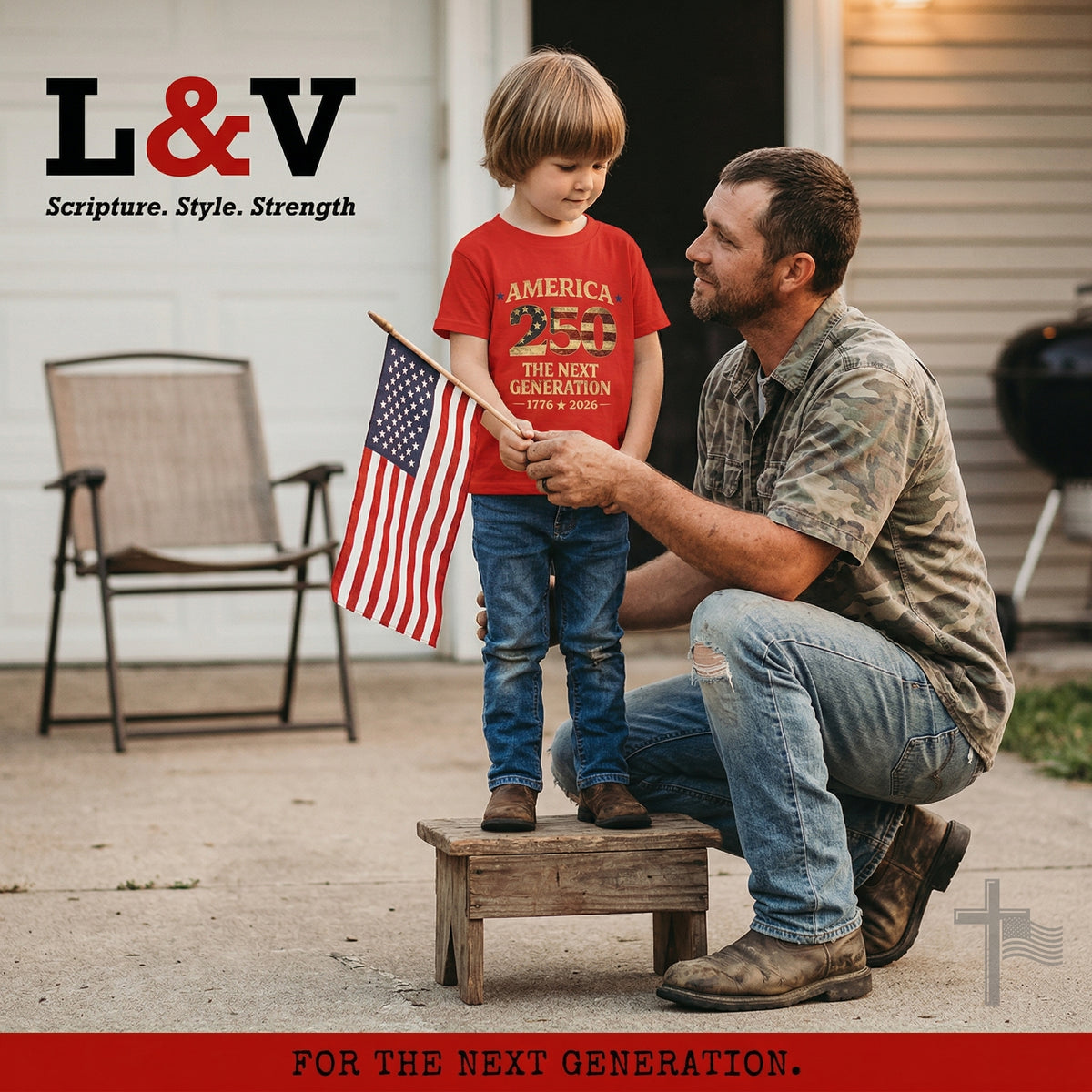 Patriotic Toddler T-Shirt | America 250 Born Free | Liberty & Victory