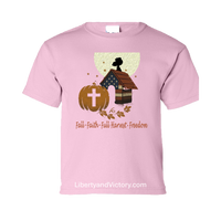 Patriotic Faith | Fall Faith Harvest Freedom Youth T-Shirt | Liberty & Victory Co.