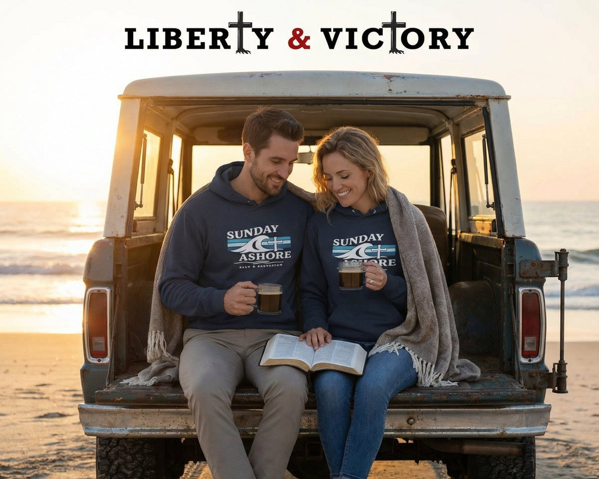 Sunday Ashore Hoodie — Retro Coastal Pullover for Beach Lovers