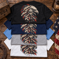 Patriotic T-Shirt | Can't You See? — Eagle Graphic T-Shirt Front & Back Print | Veteran-Owned Small Business | Liberty & Victory Co.