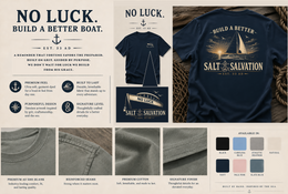 Christian Faith T-Shirt | Build a Better Boat Sailboat Signature | Salt & Salvation | Liberty & Victory