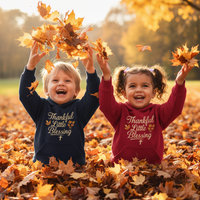 Christian Faith | Thankful Little Blessing Toddler Hoodie | Liberty & Victory Co.
