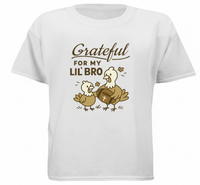 Christian Faith | Grateful for My Lil' Bro Toddler Thanksgiving T-Shirt | Liberty & Victory Co.