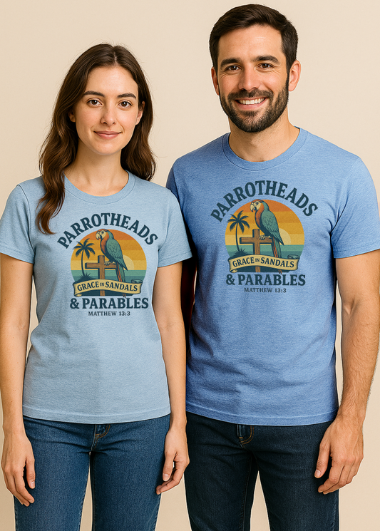 Parrotheads & Parables – Grace in Sandals Tee