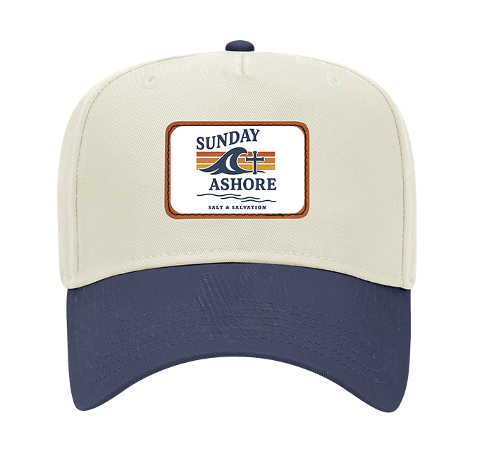 Sunday Ashore Leather Patch Baseball Cap