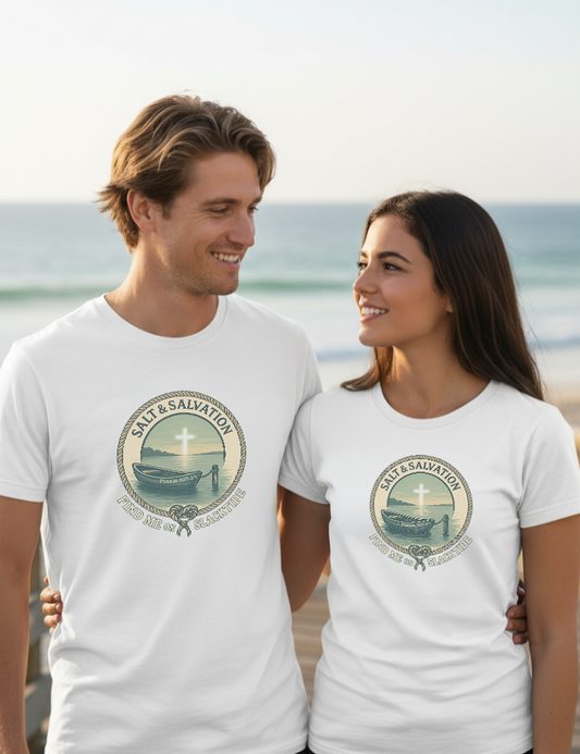 Christian Coastal Faith T-Shirt | Salt & Salvation™ Slacktide Tee | Liberty & Victory