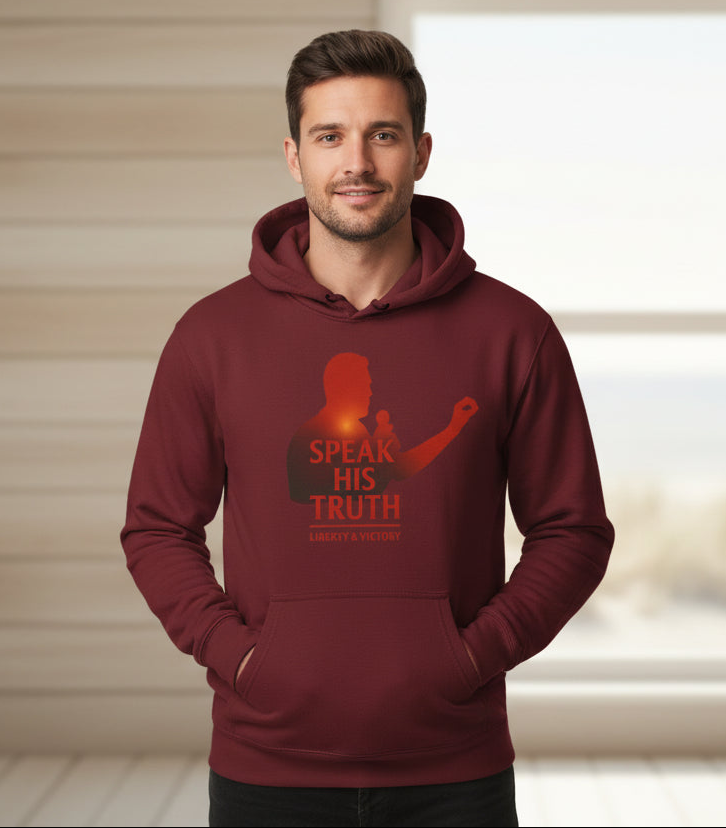 Speak His Truth Hoodie — Christian Faith Graphic Pullover