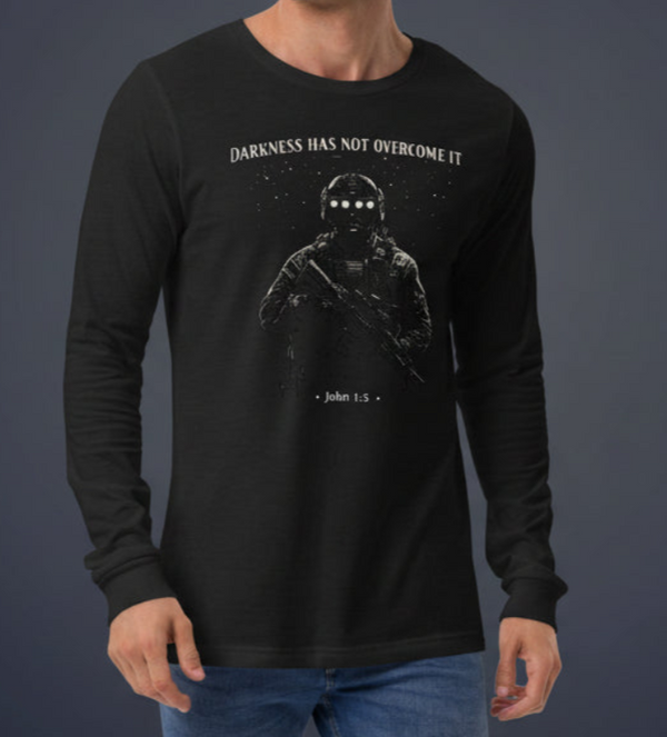 Darkness Can't Overcome Premium Long Sleeve Faith Tee