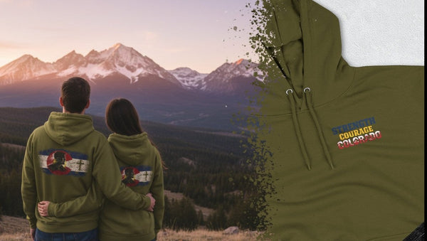 Strength Courage Colorado Victor Rooted Cross Hoodie — Elite Vintage Hoodie