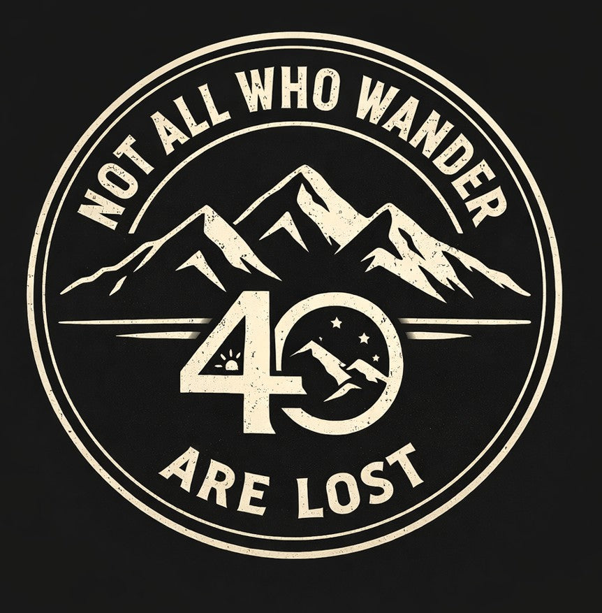 Christian Hoodie | Not All Who Wander Are Lost | Matthew 4 Wilderness Design | Liberty & Victory
