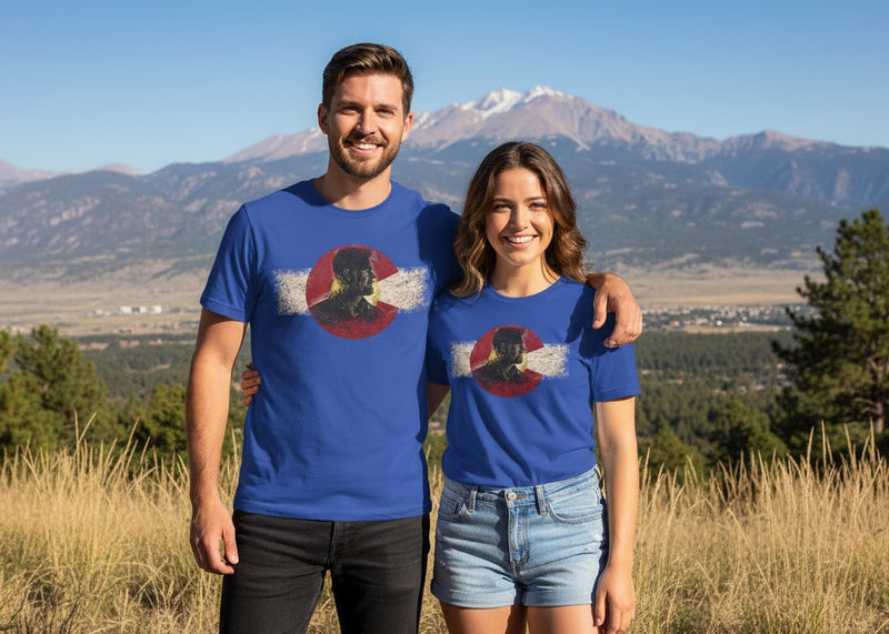 Christian T-Shirt | Victor Colorado Flag Tee | Faith-Based Apparel | Liberty & Victory
