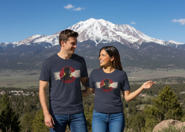 Christian T-Shirt | Victor Colorado Flag Tee | Faith-Based Apparel | Liberty & Victory