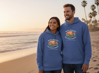 Christian Coastal Hoodie | Boats Beaches Ballads & Bibles Retro Coastal Pullover | Liberty & Victory