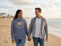 Christian Coastal Hoodie | Boats Beaches Ballads & Bibles Retro Coastal Pullover | Liberty & Victory