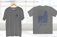 Cross & Flag 1776-2026 Front Back Graphic T-Shirt