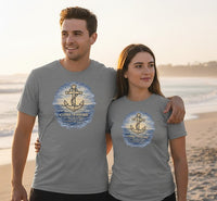 Christian Coastal T-Shirt | Come Ashore Rustic Anchor Nautical Faith Tee | Salt & Salvation | Liberty & Victory
