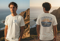 Christian T-Shirt | Seek and You Shall Find Sunrise Compass Garment-Dyed Tee | Wonder & Wander | Liberty & Victory