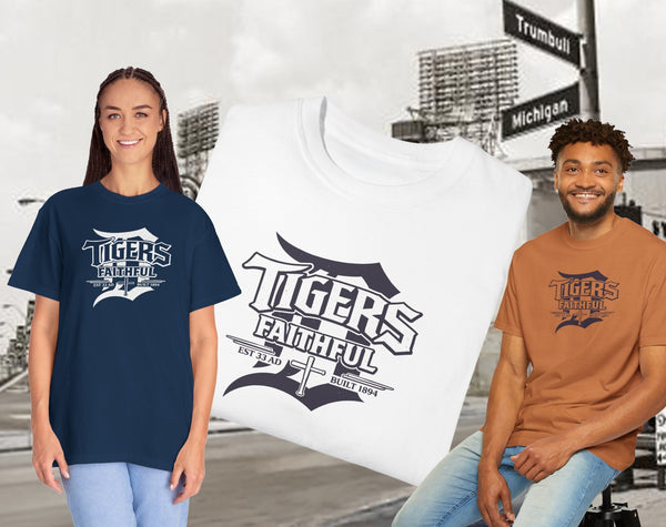 Faith & Sport T-Shirt | Detroit Tigers D Faith Vintage Tee | Victory-In-One | Liberty & Victory