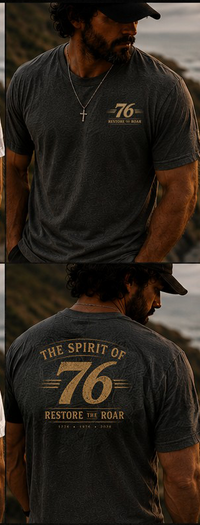 Christian Patriotic T-Shirt | Spirit of '76 Restore the Roar 1776–2026 Signature | Liberty-In-One | Liberty & Victory