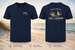 Christian Faith T-Shirt | Build a Better Boat Sailboat Signature | Salt & Salvation | Liberty & Victory