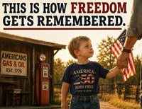Patriotic Toddler T-Shirt | America 250 Born Free | Liberty & Victory