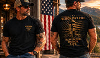 Patriotic Veteran T-Shirt | Freedom Isn't Free | Memorial Tribute Tee | Liberty & Victory Co.