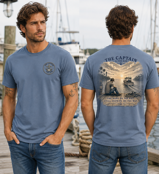 Men's Coastal Faith T-Shirt | The Captain & The Kid | Lonely Goodbye | Salt & Salvation | Liberty & Victory Co.