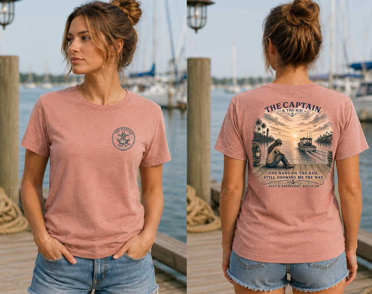 Women's Coastal Faith T-Shirt | The Captain & The Kid | Lonely Goodbye | Salt & Salvation | Liberty & Victory Co.