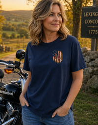 Patriotic Christian T-Shirt | We Ride Tonight Everyday Essentials Original Midnight Rider 1776–2026 | Liberty & Victory Co.