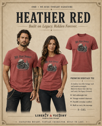 Patriotic Christian T-Shirt | We Ride Tonight-MC Edition Everyday Essentials Original Midnight Rider 1776–2026 | Liberty & Victory Co.